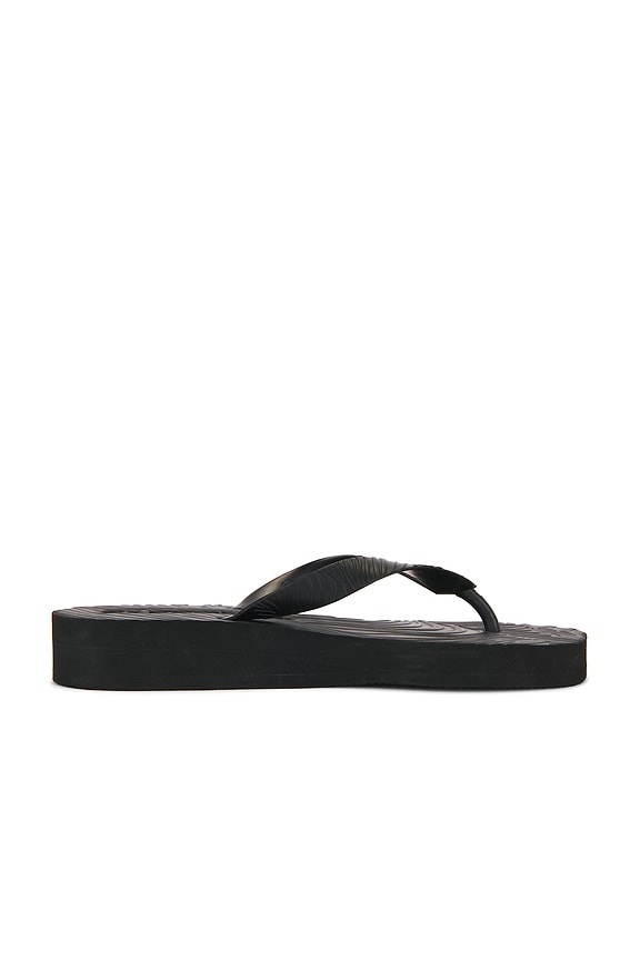 view 2 of 6 Tapered Platform Flip Flop in Black