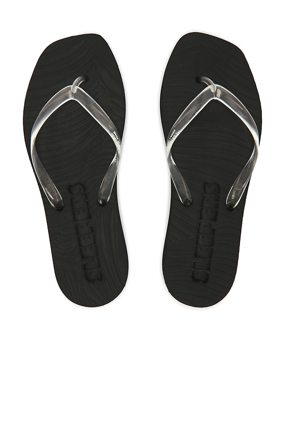 view 1 of 6 Tapered Platform Flip Flop in Black Transparent