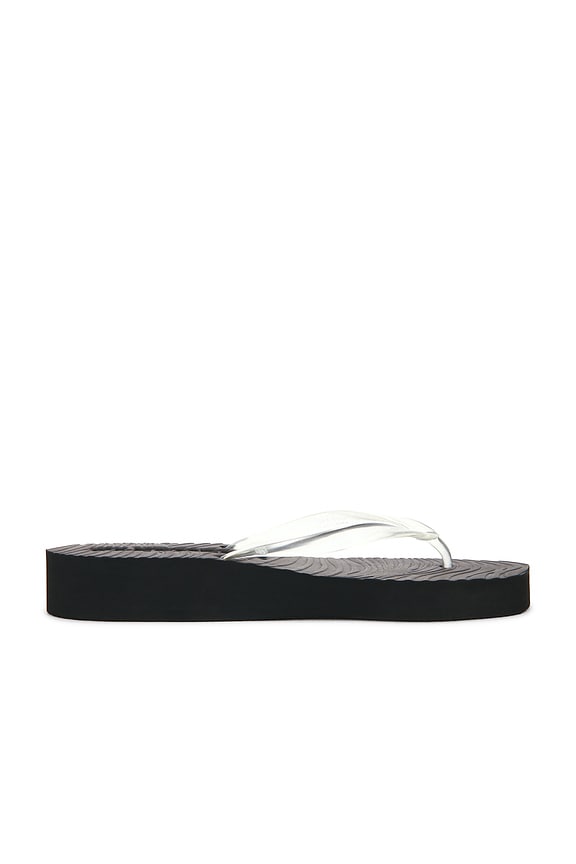 view 2 of 6 Tapered Platform Flip Flop in Black Transparent