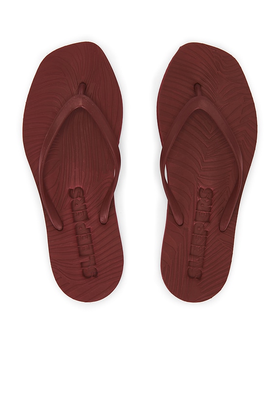 view 1 of 6 Tapered Flip Flop in Burgundy