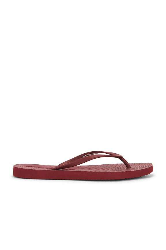 view 2 of 6 Tapered Flip Flop in Burgundy