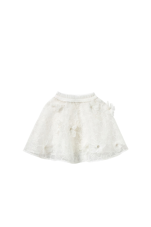 view 2 of 3 Kids Embellished Tulle Cape in White