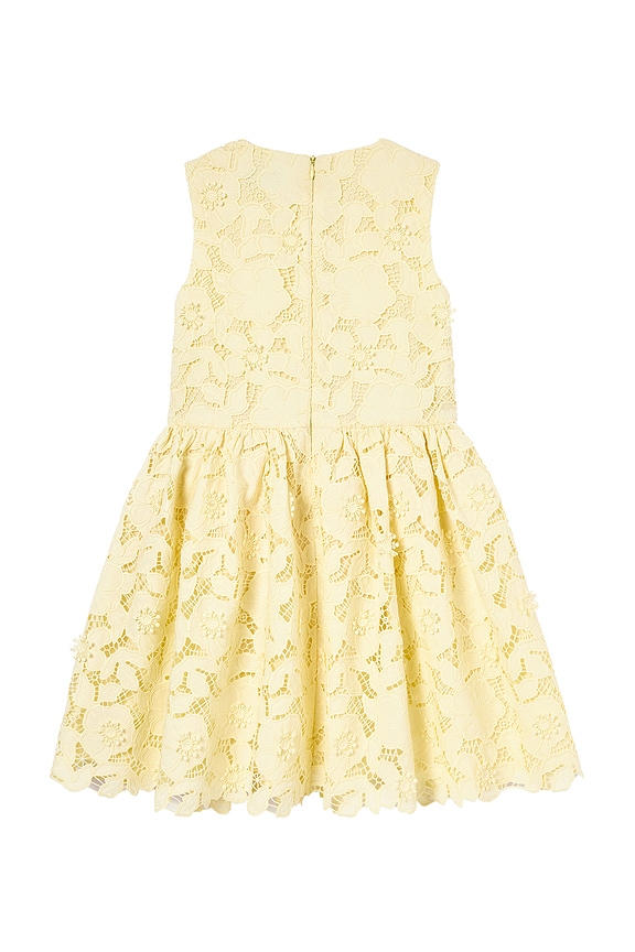 view 2 of 2 Kids Sleeveless Lace Dress in Yellow