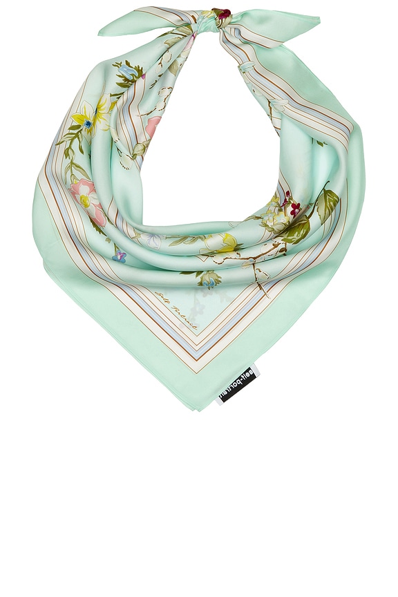 view 2 of 2 Mint Floral Scarf in Green