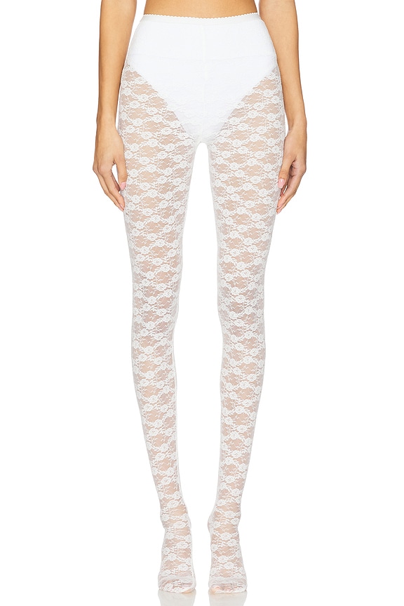 view 1 of 2 x Christopher Kane Lace Tights in White