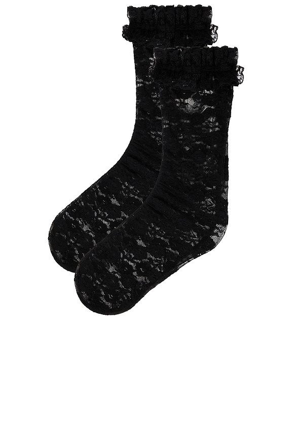 view 2 of 2 x Christopher Kane Lace Socks in Black