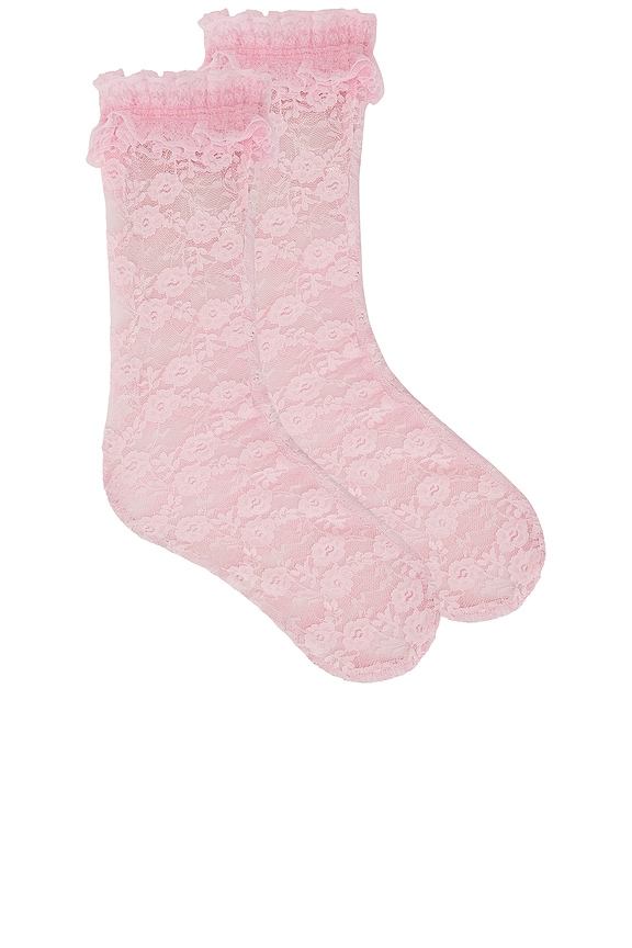 view 1 of 2 x Christopher Kane Lace Socks in Pink