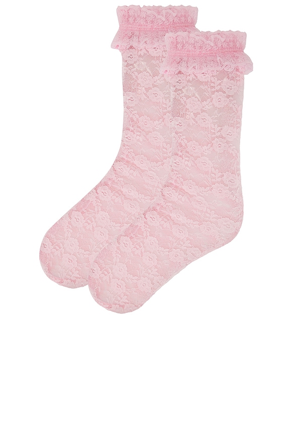view 2 of 2 x Christopher Kane Lace Socks in Pink