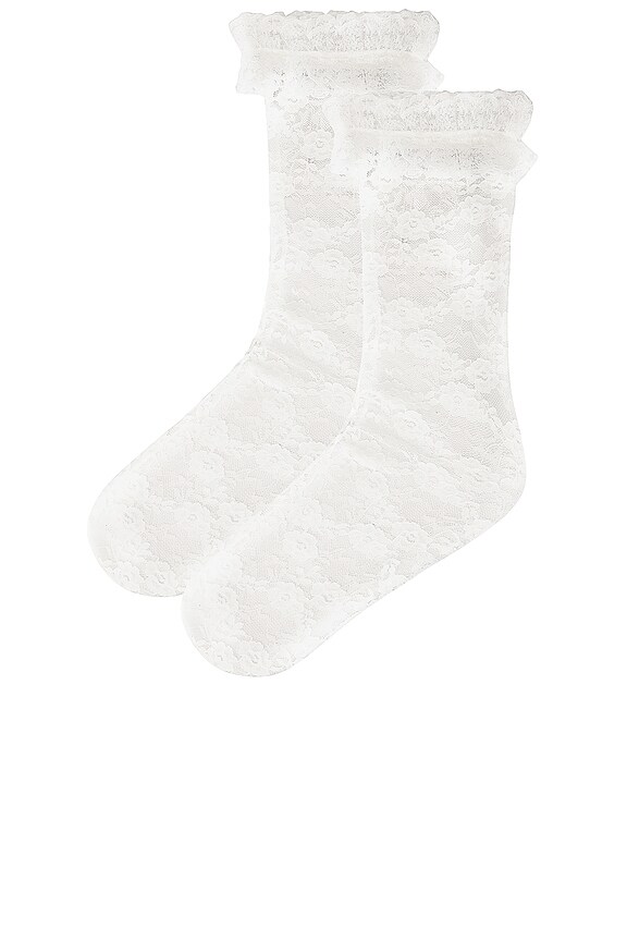 view 2 of 2 x Christopher Kane Lace Socks in White