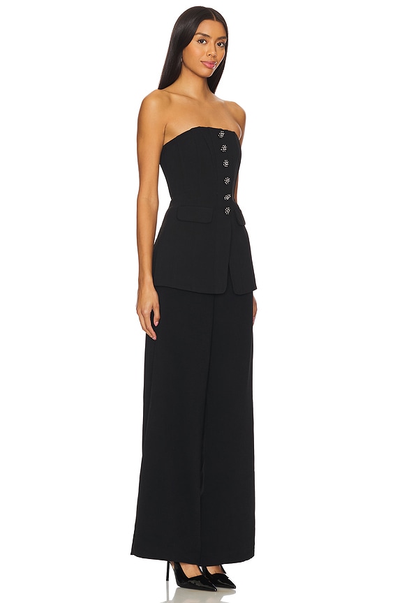 view 2 of 4 Bandeau Crepe Jumpsuit in Black