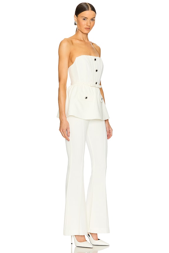 view 2 of 4 Stretch Crepe Jumpsuit in White