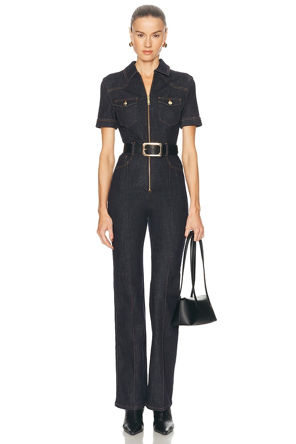 view 1 of 4 Indigo Denim Jumpsuit in Blue