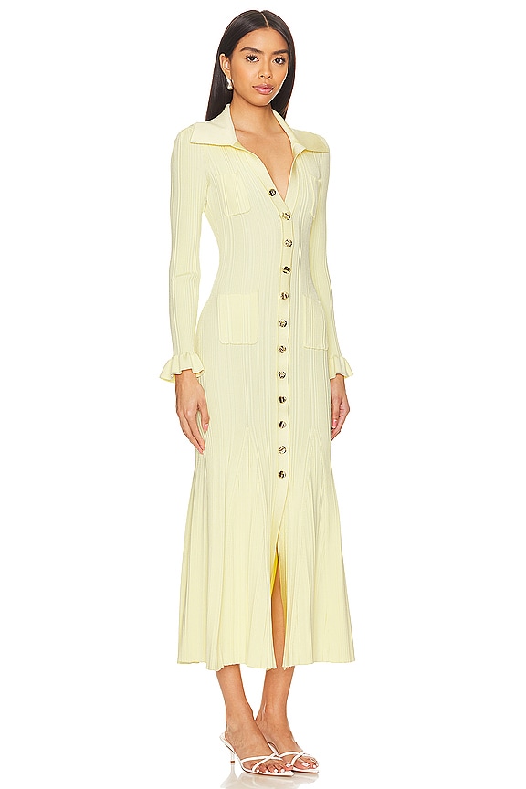 view 2 of 3 Knit Midi Dress in Yellow