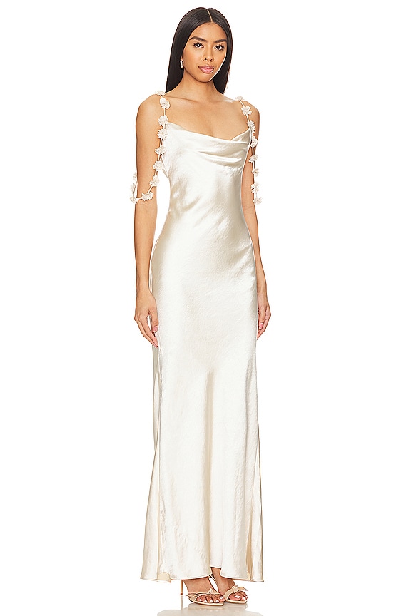 view 2 of 4 Flower Maxi Dress in Champagne