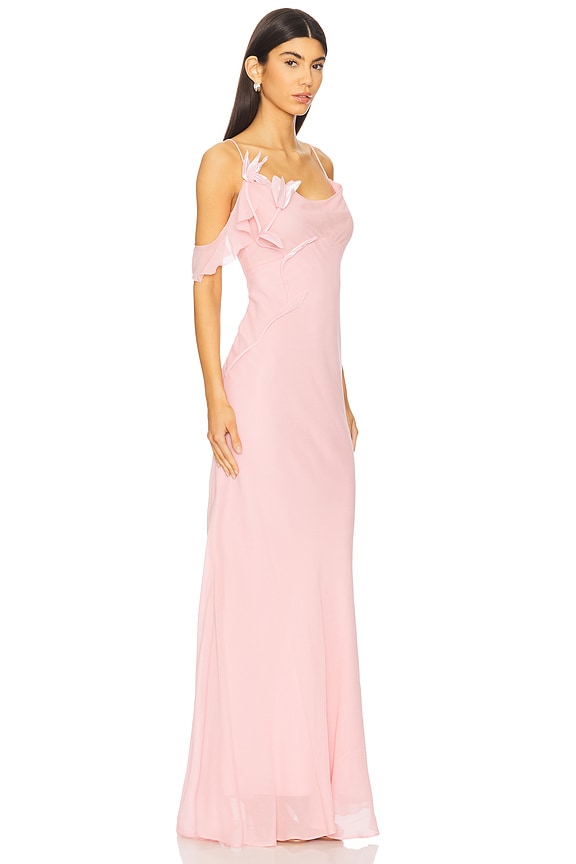 view 2 of 4 Georgette Flower Maxi Dress in Pink