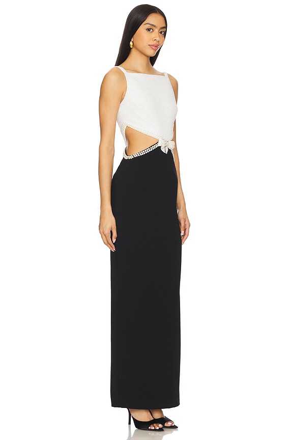 view 2 of 4 MAXIVESTIDO DRESS in Black & White