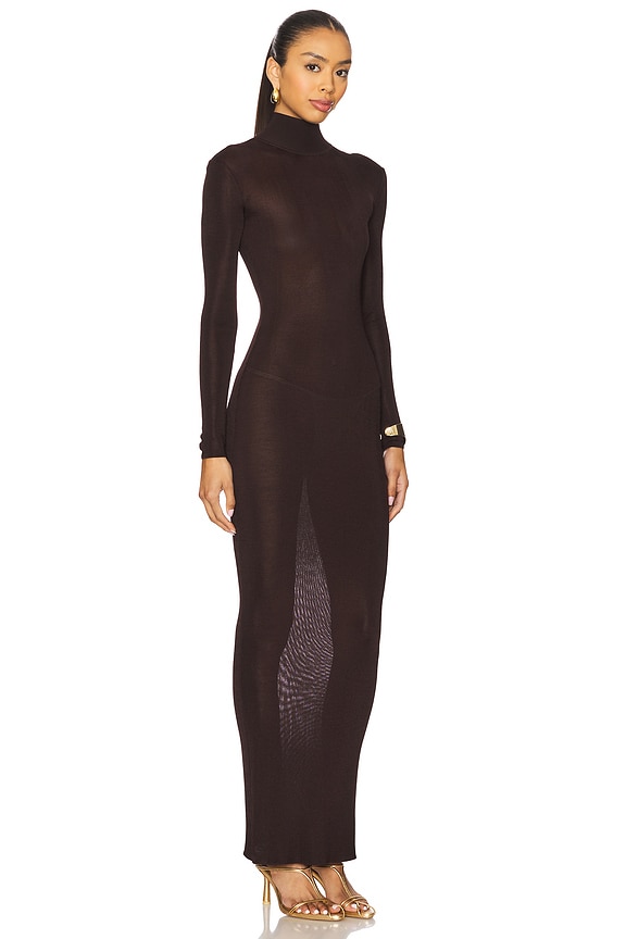 view 2 of 3 Knit Maxi Dress in Brown