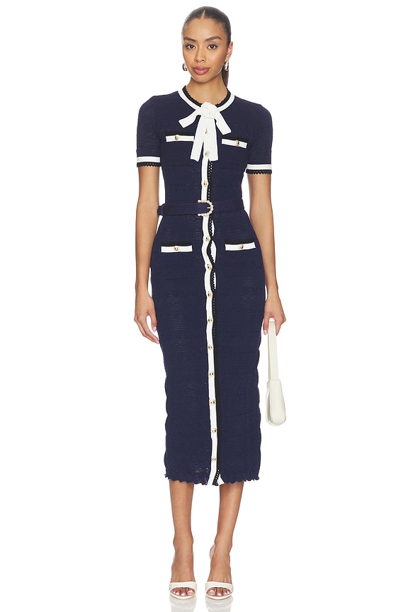 view 1 of 5 VESTIDO MIDI DRESS in Navy