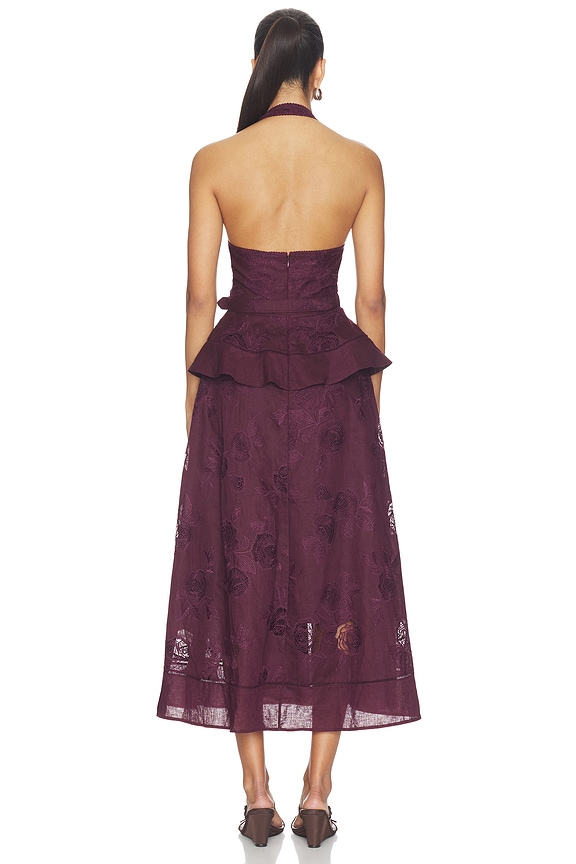 burgundy lace peplum midi dress reviews Plum Linen Size:16.5 / l PROM DRESS 2025 White Beach bridal dress Ankle length