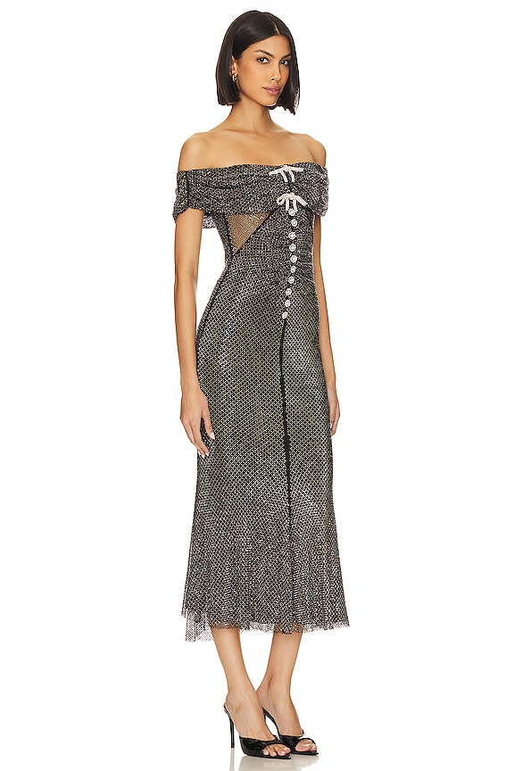 view 2 of 4 Diamante Midi Dress in Black