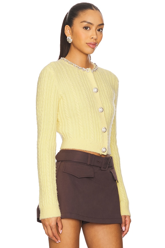 view 2 of 5 Alpaca Cardigan in Yellow