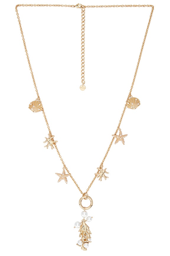 view 1 of 3 Gold Coral Charm Necklace in Gold