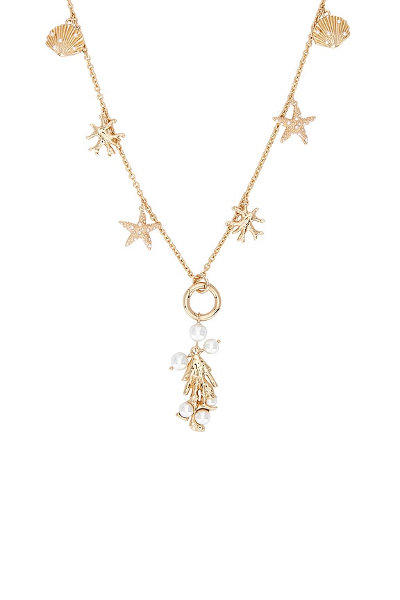 view 2 of 3 Gold Coral Charm Necklace in Gold