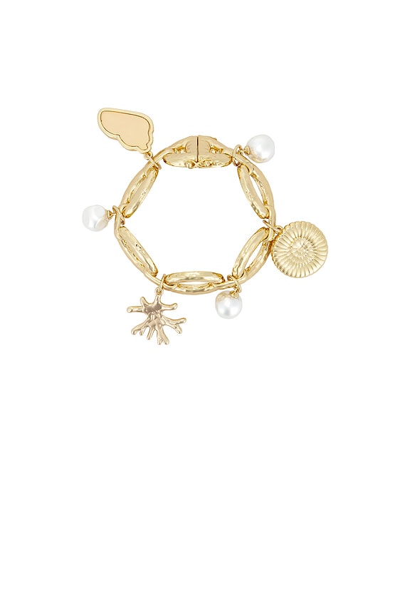 view 2 of 3 Gold Coral Charm Bracelet in Gold