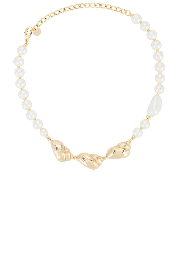 view 1 of 3 Gold Shell And Pearl Necklace in Gold
