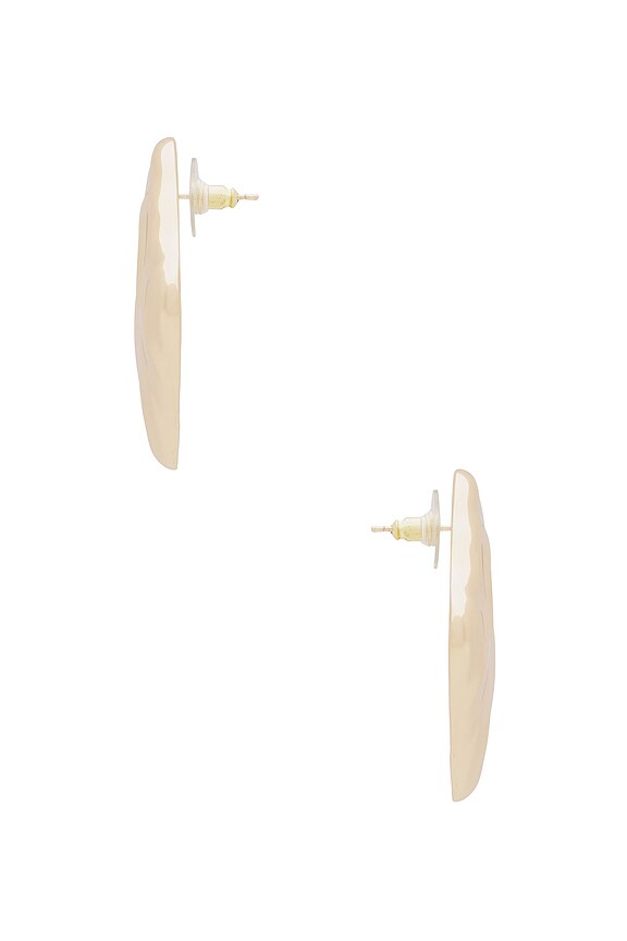 view 2 of 2 Textured Gold Square Earrings in Gold