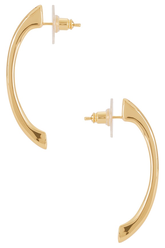 view 2 of 2 Ridged Earrings in Gold