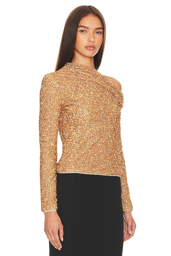 view 2 of 5 АСИММЕТРИЧНЫЙ ТОП in Gold