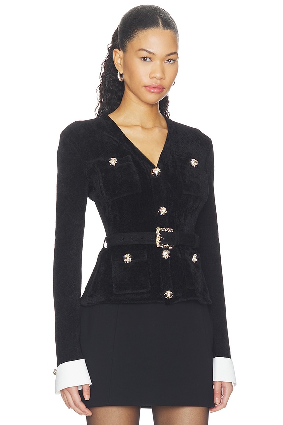 view 2 of 5 Black Chenille Knit Top in Black