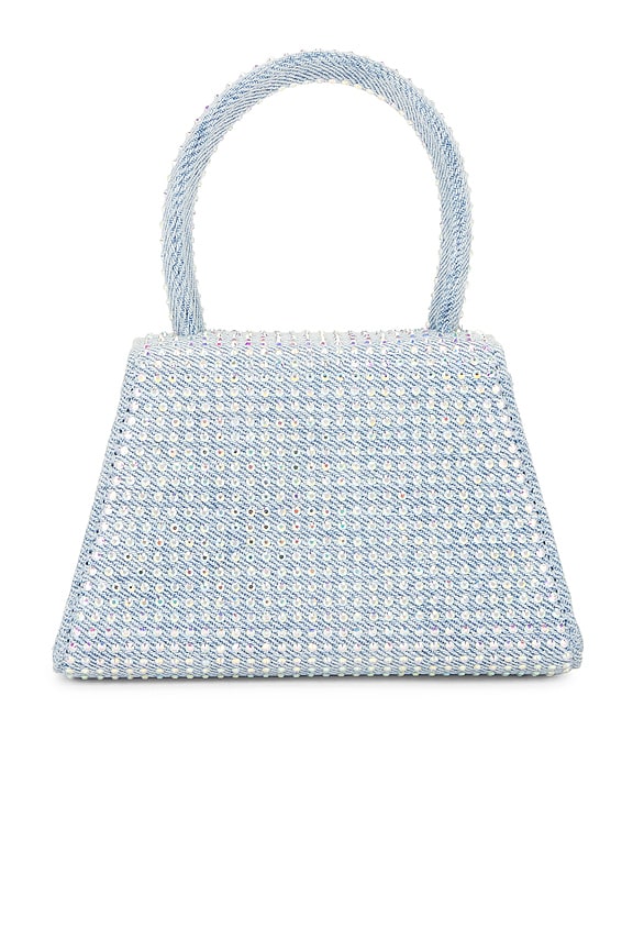 view 2 of 5 Rhinestone Denim Micro Bag in Blue