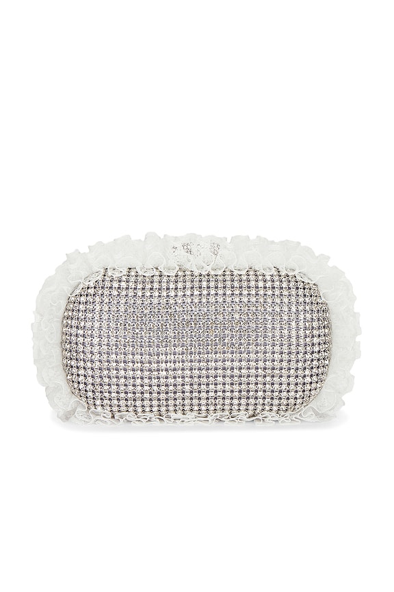 view 2 of 5 x Christopher Kane Crystal Lace Detail Clutch in Silver