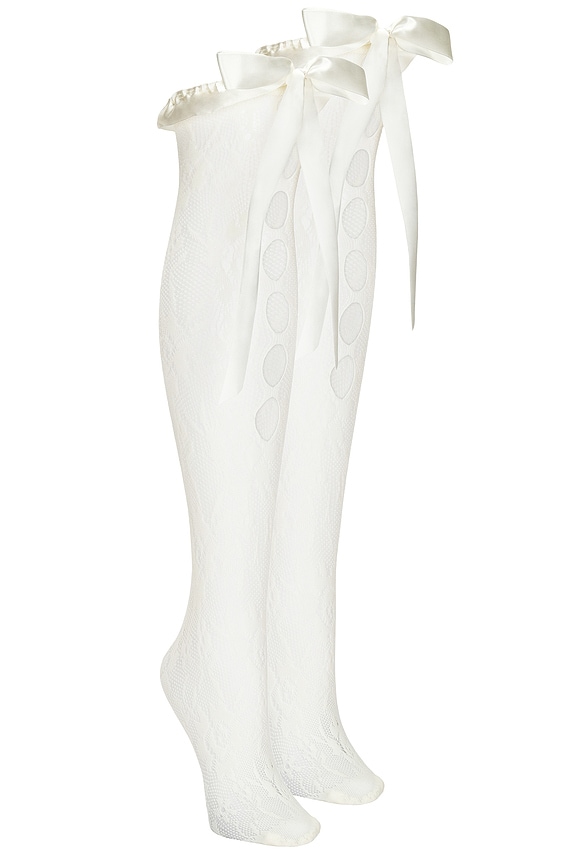 view 2 of 3 CALCETINES LOLITA KNEE in White