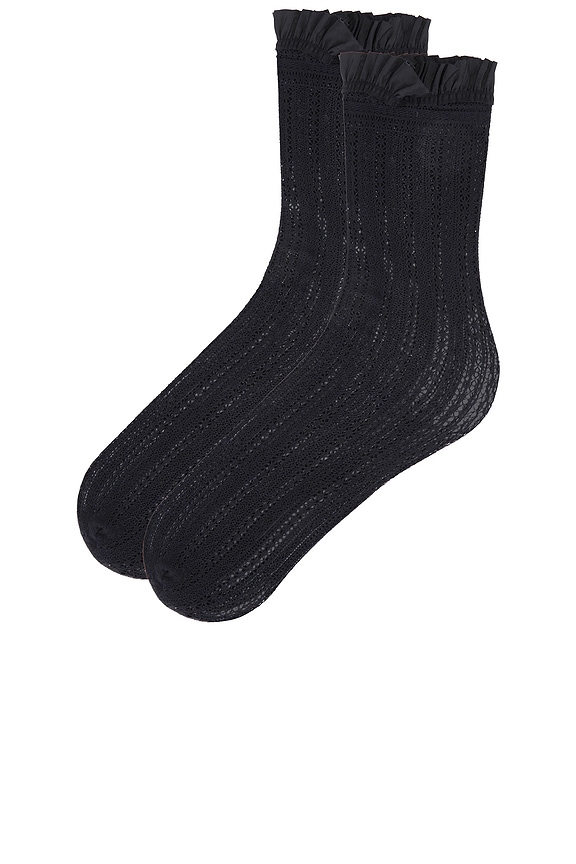 view 2 of 2 Melody Knit Knee Socks in Black