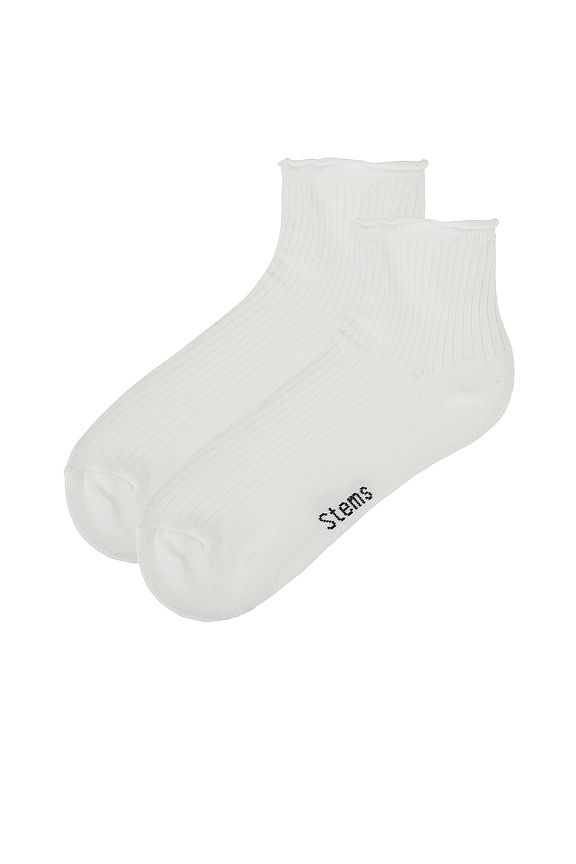 view 2 of 2 3 Pack Everyday Classic Ruffle Socks in White
