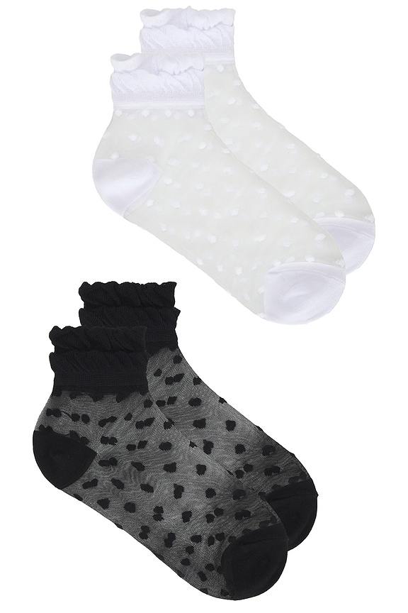 view 2 of 3 CALCETINES PIPPA in Ivory & Black