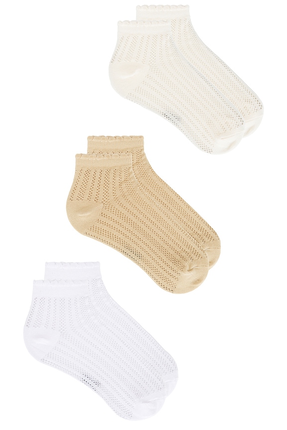 view 2 of 3 CHAUSSETTES BASSES LACE in Almond