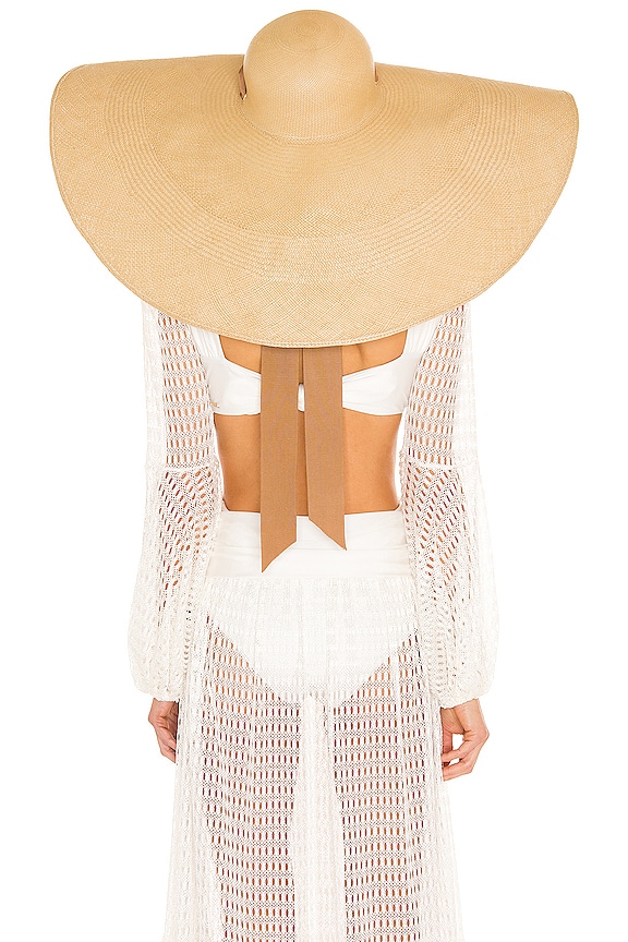view 2 of 3 Haute Beach Hat in Beige & Sable Band