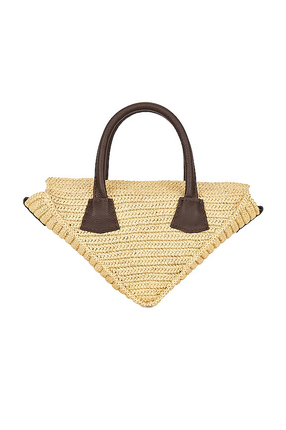 view 2 of 5 BOLSO DE MANO TRIANGULAR DE PAJA in Beige