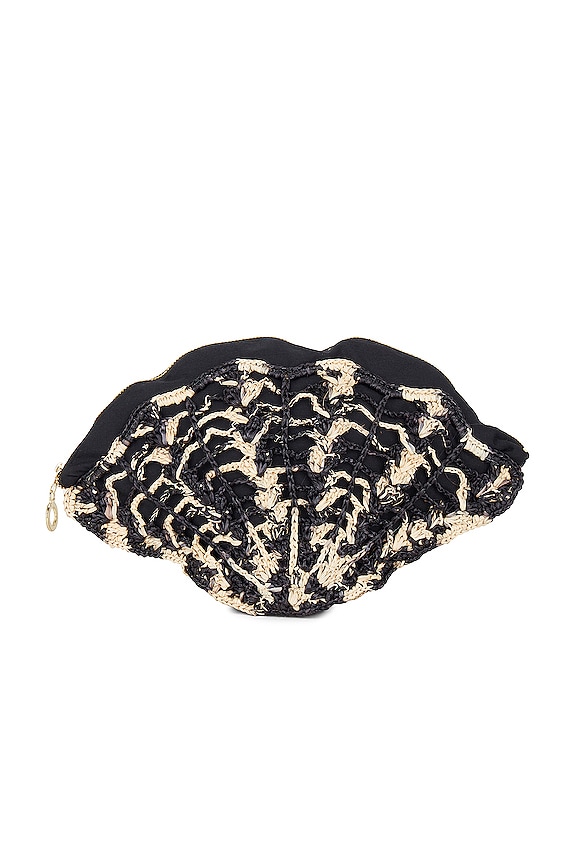 view 2 of 4 Seashell Clutch in Natural & Black