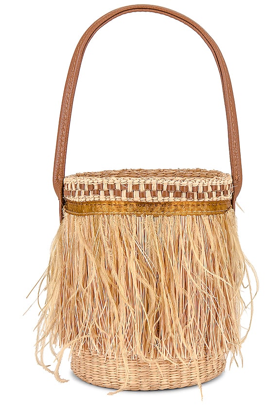 view 2 of 4 SAC MINI SEAU FEATHERS in Beige