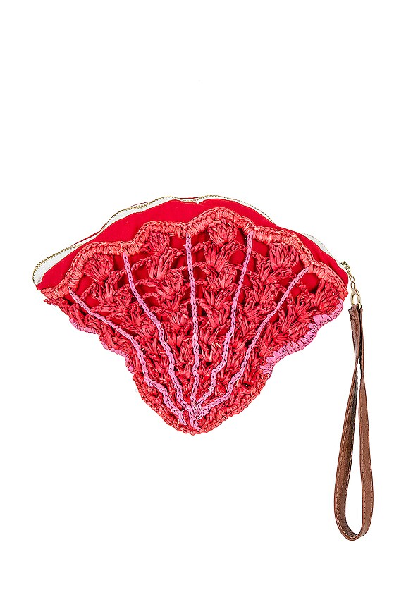 view 2 of 4 Seashell Clutch in Red, Pink, & Orange