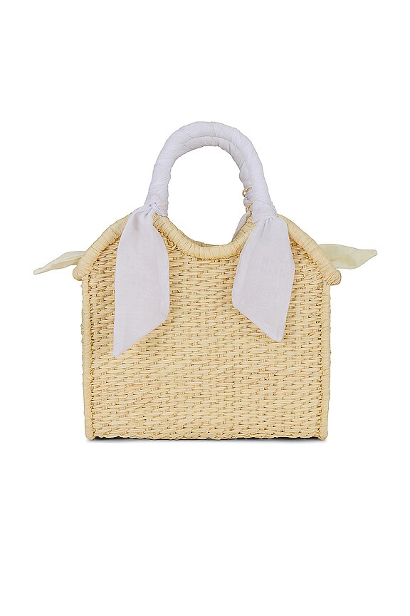 view 2 of 5 MINI BOLSO DE MANO CON DIJE DE CONCHA MARINA in Natural & White