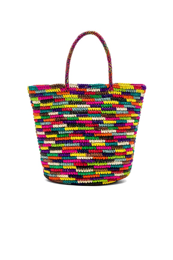 view 2 of 4 Maxi Woven Tote in Multicolor Brights