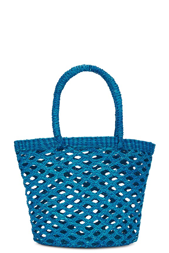 view 2 of 4 Mini Basket Tote in Turquoise