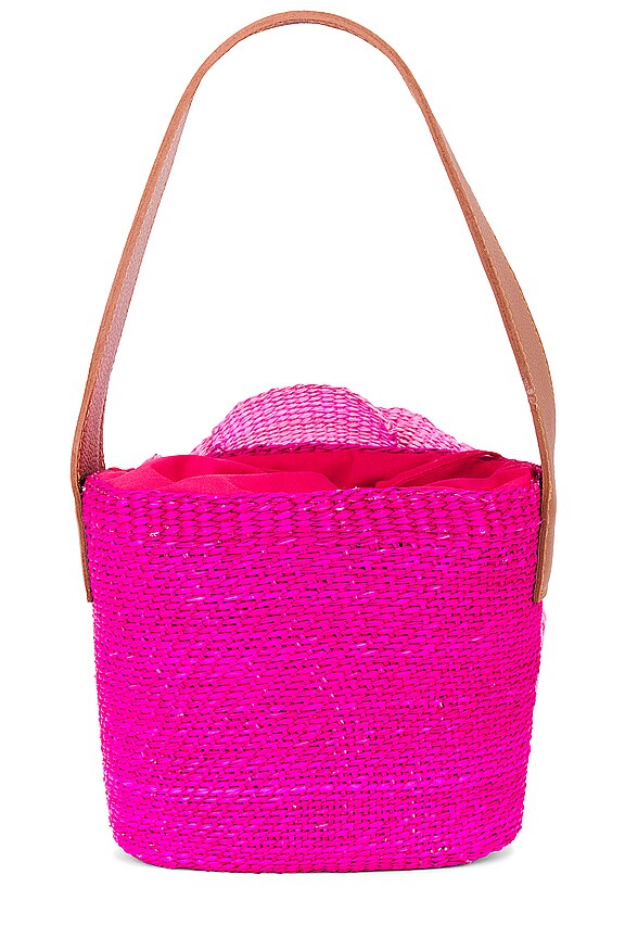 view 2 of 4 SAC À MAIN FORMAT MINI LOTUS FLOWER in Fuxia Rose