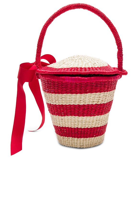 view 2 of 4 BOLSO BUCKET in Natural & Red
